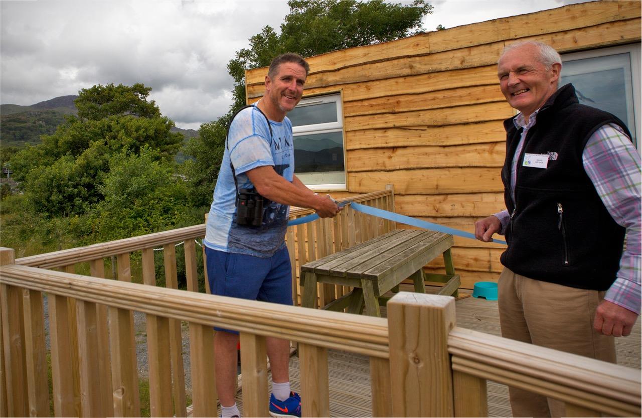 Iolo Williams opens the new visitor centre at Pont Croesor
